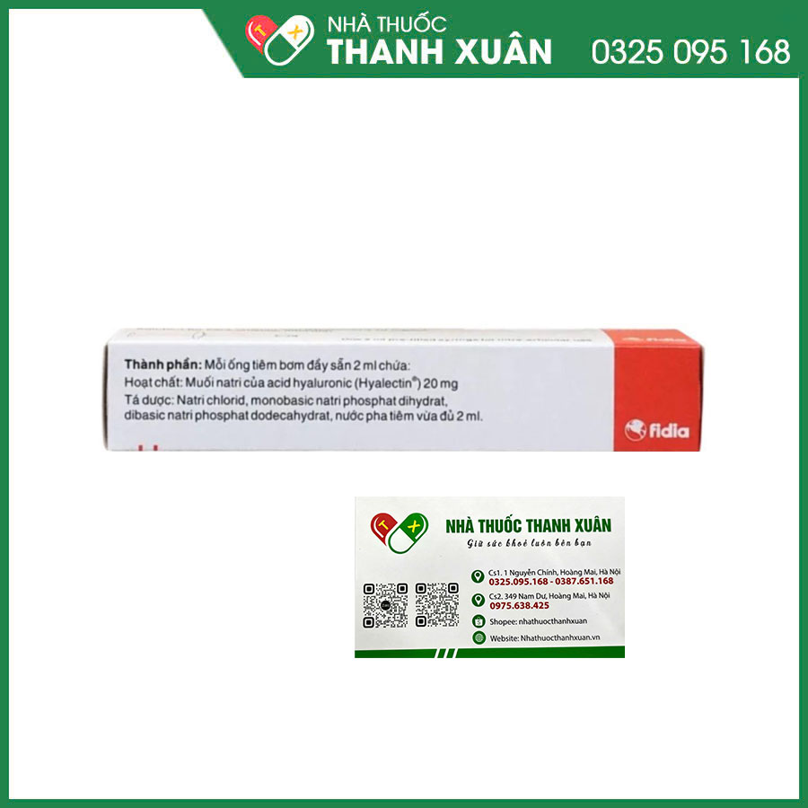 Hyalgan 20mg/2ml điều trị bệnh khớp do chấn thương và thoái hoá; hỗ trợ trong phẫu thuật chỉnh hình